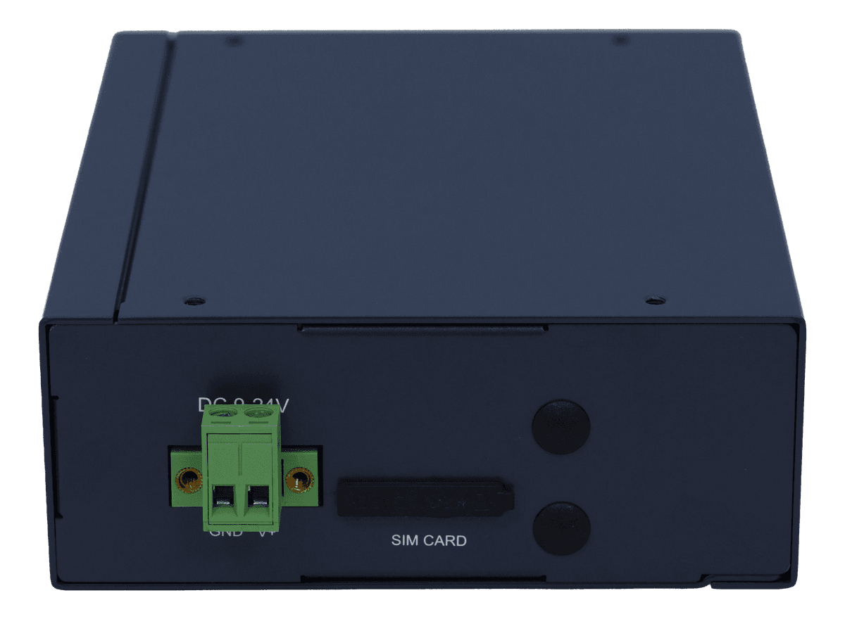 CGate-06 電源/SIM 端面 I/O 標註(DC 9–24V/SIM)Modbus 網關