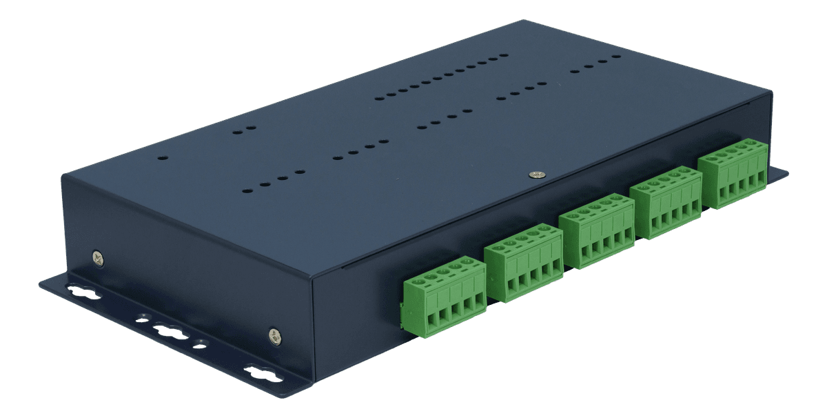 LLD-ModbusIO-01 外殼 正面左斜角 45° 遠端 I/O 控制器