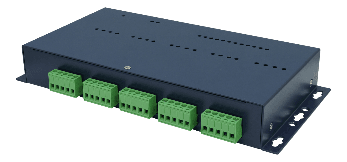 LLD-ModbusIO-01 外殼 正面右斜角 45° 遠端 I/O 控制器